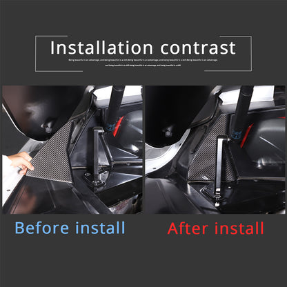 Real Dry Carbon Fiber Rear Window Corner Cover Trim Frame For Corvette C8 20-26 20