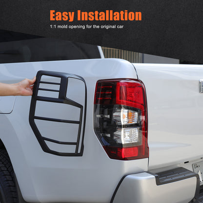 Matte Black Tail Lamp Lights Cover For Mitsubishi L200 Triton MR 2019-23 20
