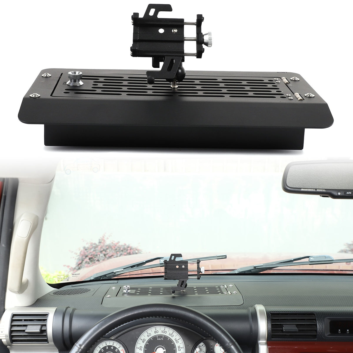 Off-Road Phone Holder with Dashboard Password Box For Toyota FJ Cruiser 2007-21 6