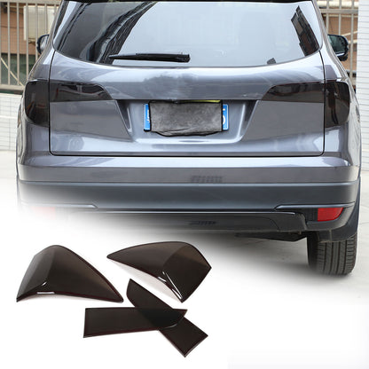 Smoked Black Rear Tail Light Guard Decor Cover Trim Bezel For Honda Pilot 15-22 24