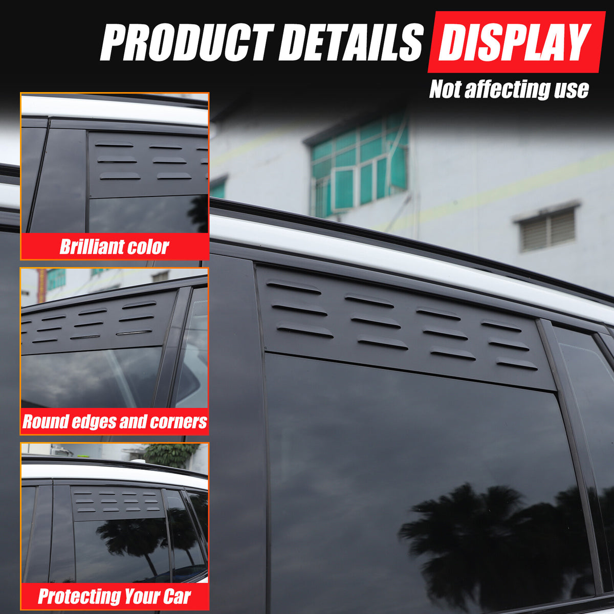 Aluminum Alloy Rear Window Louver Shutter Cover Trim For BMW X3 G01 2018+ 16