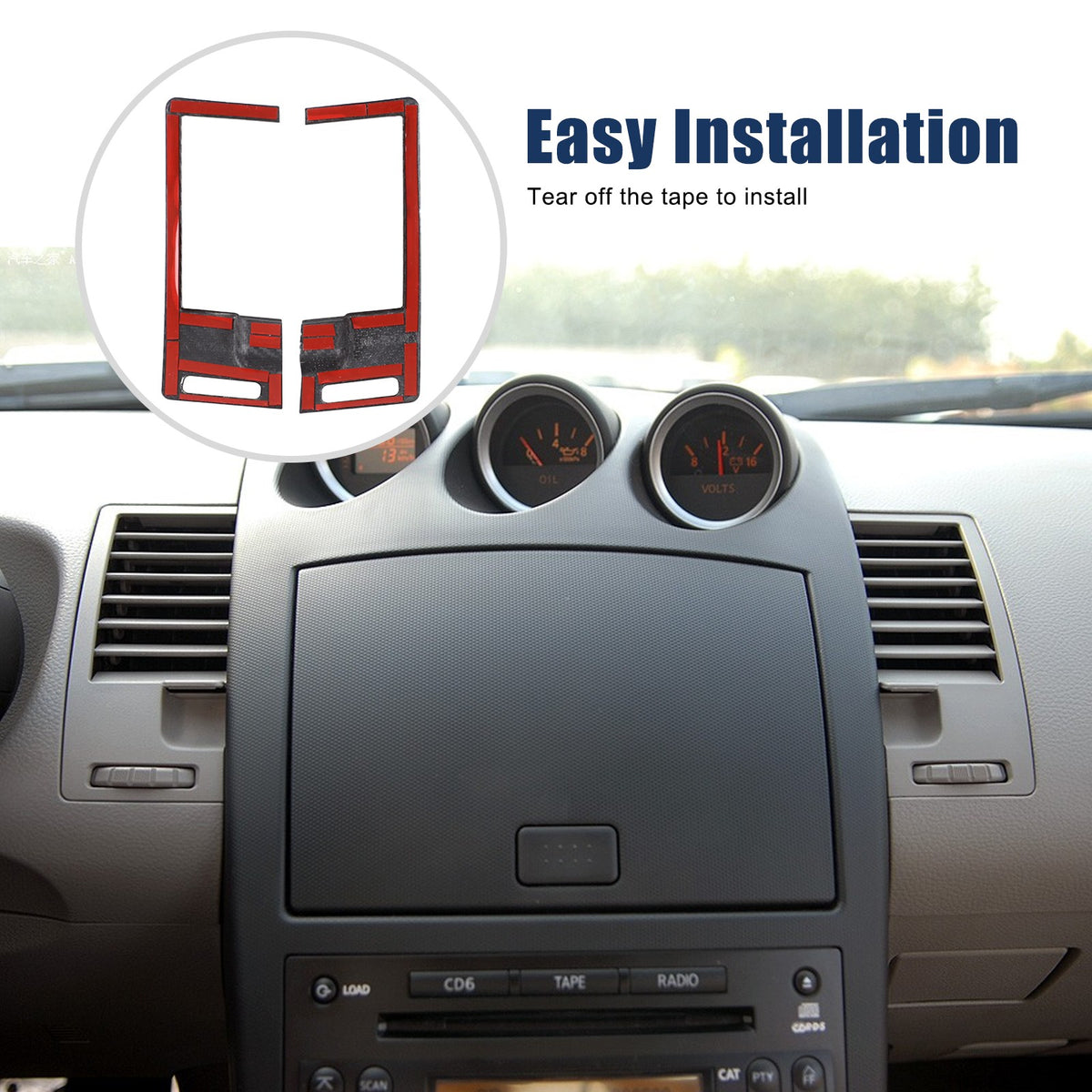 Real Carbon Fiber Center Console Air Vent Trim For Nissan 350Z Z33 2003-2006 16