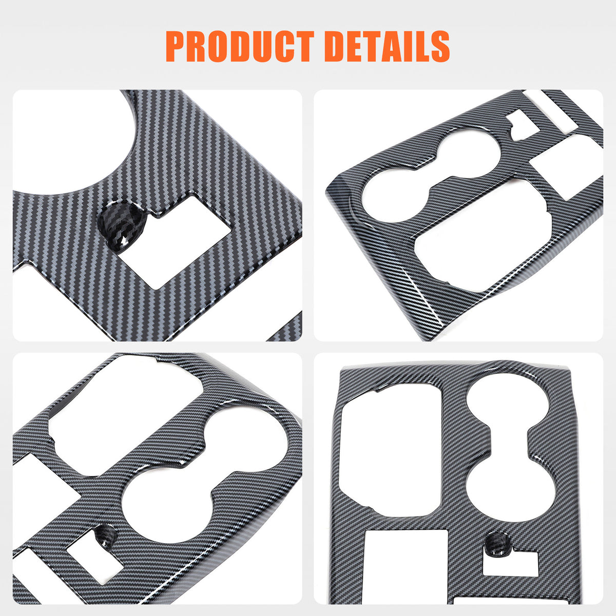 ABS Carbon Fiber Center gear shift trim cover for Toyota Highlander 2022-2024 18