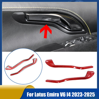 Red Real Carbon Fiber Interior Exterior Conosle Trim Cover For Lotus EMIRA 21-25 3