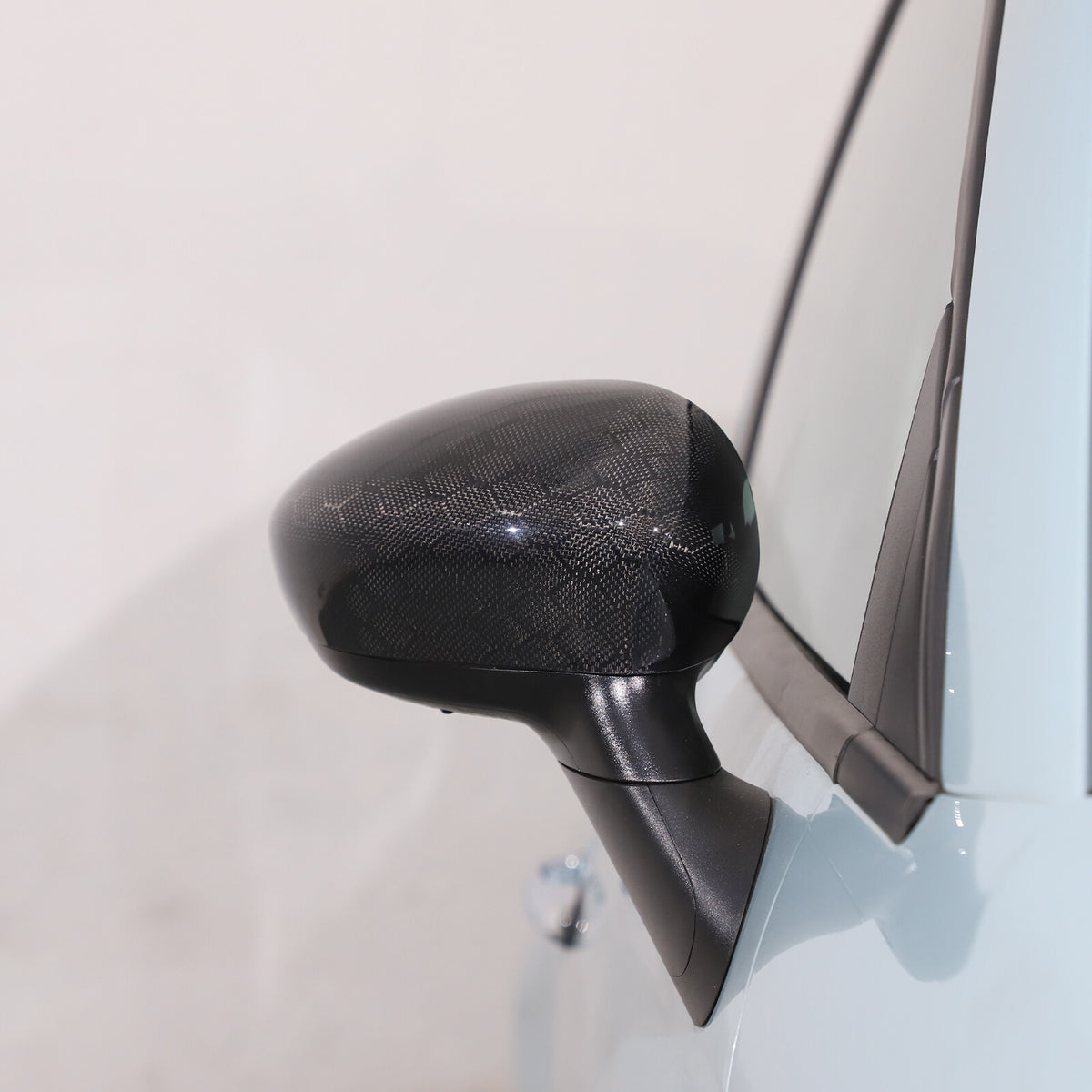 Honeycomb Carbon Fiber Exterior Side Mirror Trim For Fiat 500 Abarth 595 2010+ 20
