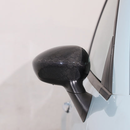 Honeycomb Carbon Fiber Exterior Side Mirror Trim For Fiat 500 Abarth 595 2010+ 20