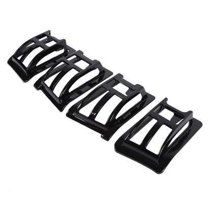 Piano Black Front & Rear Roof Light Guard Cover Trim Set For Hummer H2 03-09 US 4