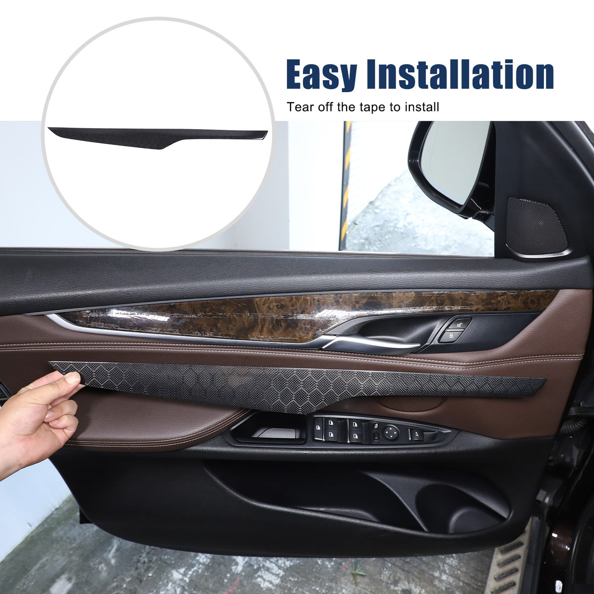 Hondycomb Carbon Fiber Interior Door Panel Trim Cover For BMW X5 X6 F15 F16 14+ 8
