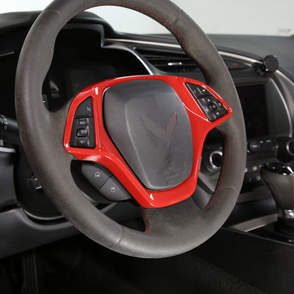 Sports Red ABS Interior Decoration Cover Trim Kit For Corvette C7 2014-19 - Styles 1-5 4