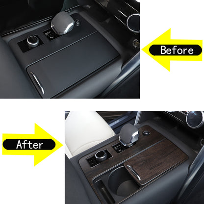 Oak Grain Center Gear Shift Cover Trim for Land Rover Discovery 5 2020-21 3