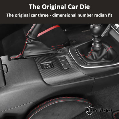Matte Real Carbon Fiber Interior Center Trim Set For GR86/Subaru BRZ 2022+ 160