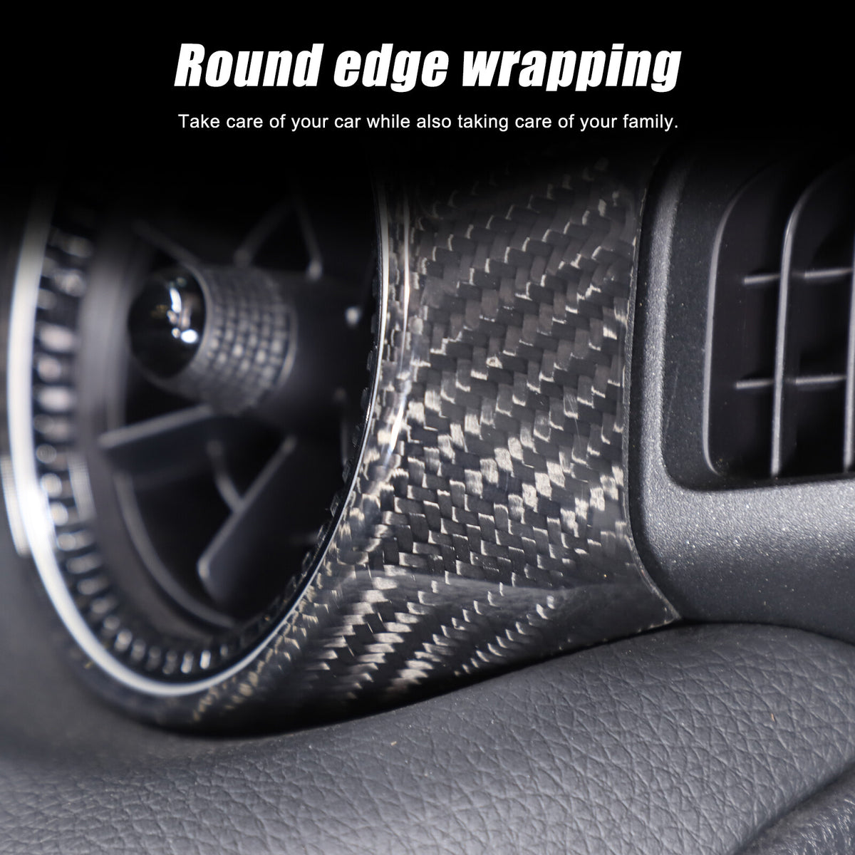 Real Carbon Fiber Side Air Outlet Trim for Toyota Land Cruiser Prado LC250 24+ 18