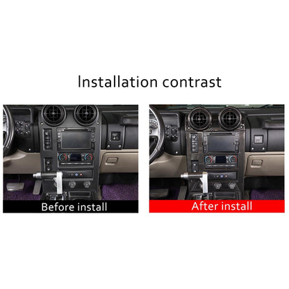 Fits Hummer H2 2003-2007 Conosle Air Vent Carbon fiber Frame interior Trim Kit 4