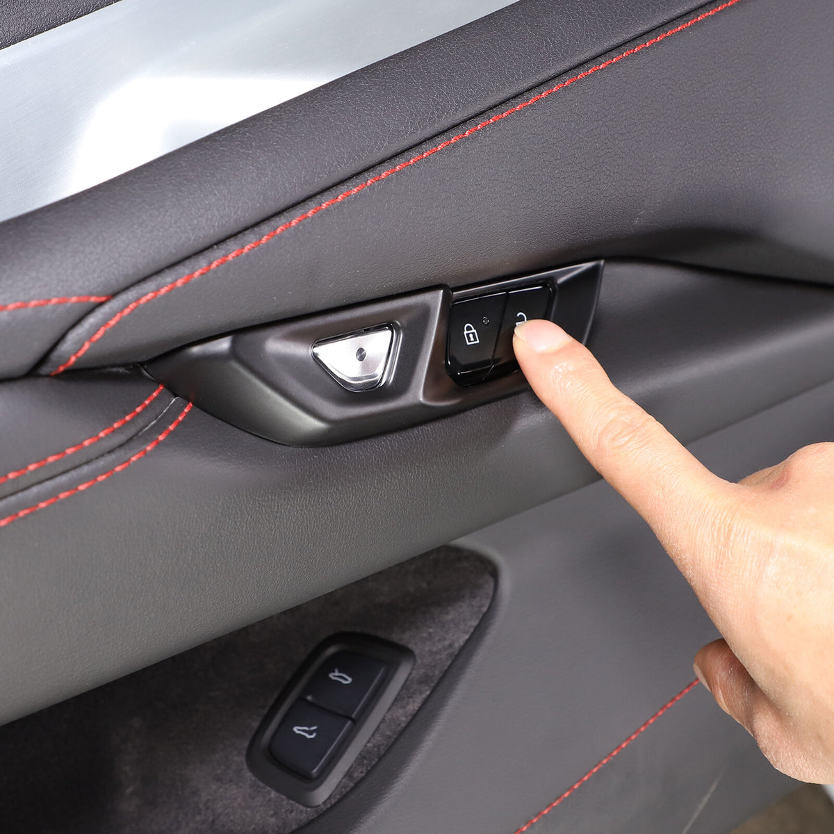 Matte Black ABS Full Interior Set Cover Trim Kit For Corvette C8 2020-25 - Styles 6-10 24