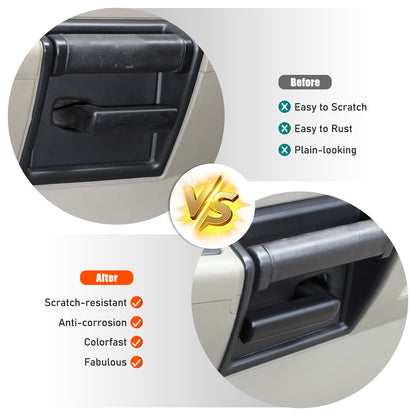 Matte Black ABS Interior Door Handle Cover Trim For Hummer H2 2003-2007 21
