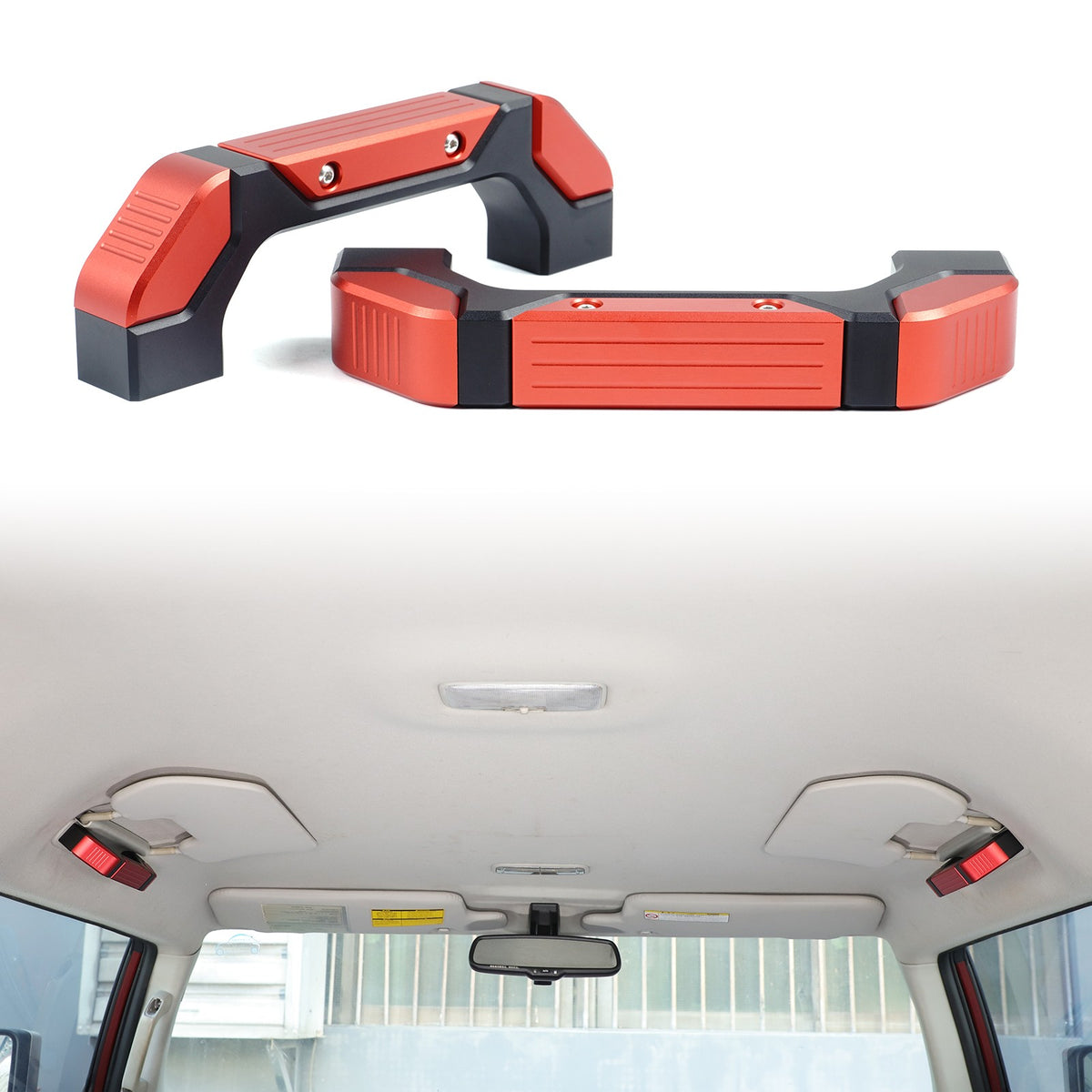 Replacement Mecha Black Red Alloy Roof Handle For Toyota FJ Cruiser 2007-21 US 5