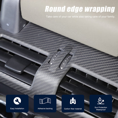 Matte Real Carbon Fiber Rear Air Vent Frame Trim For LR Defender L663 2020-2023 9