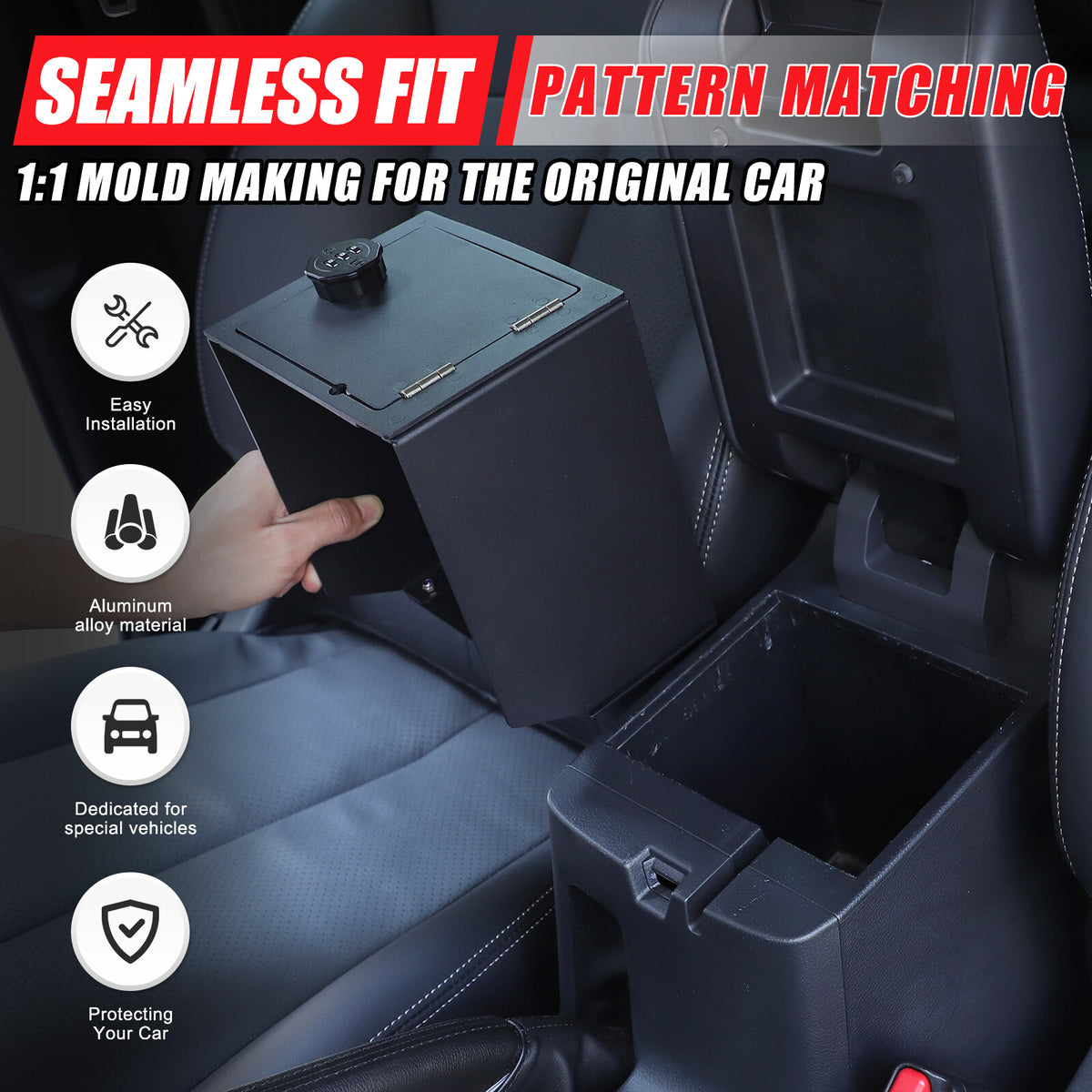 Center Console Safe GUN Storage Lock Box TRAY For Mitsubishi L200 Triton 2019-23 21