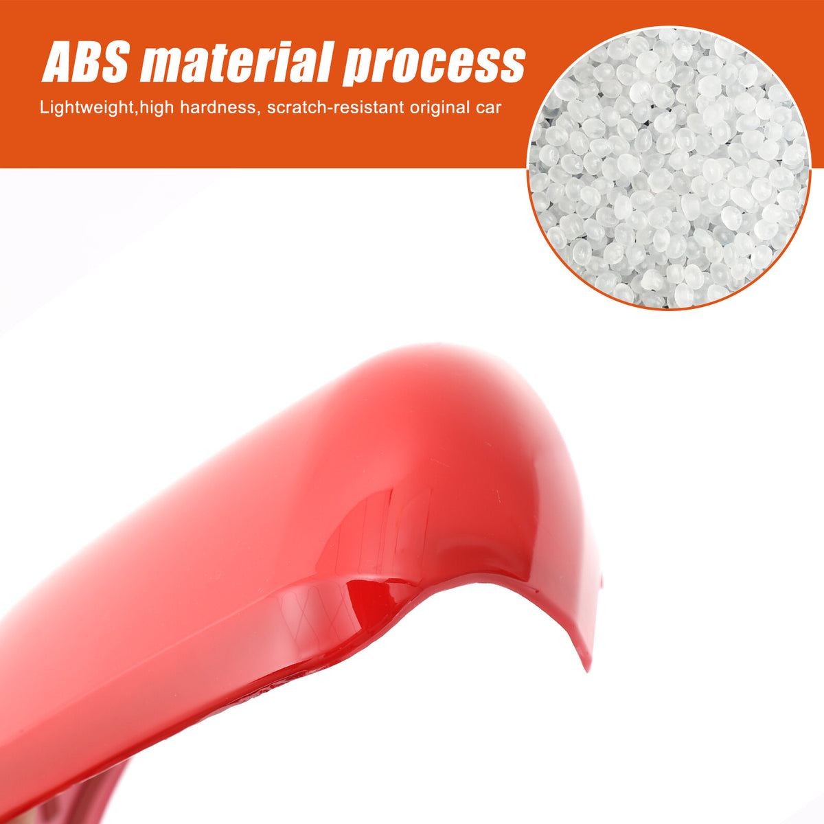 Red ABS Side Mirror Cover Trim with Turn Signal For Toyota Tundra/Sequoia 22+ US 7