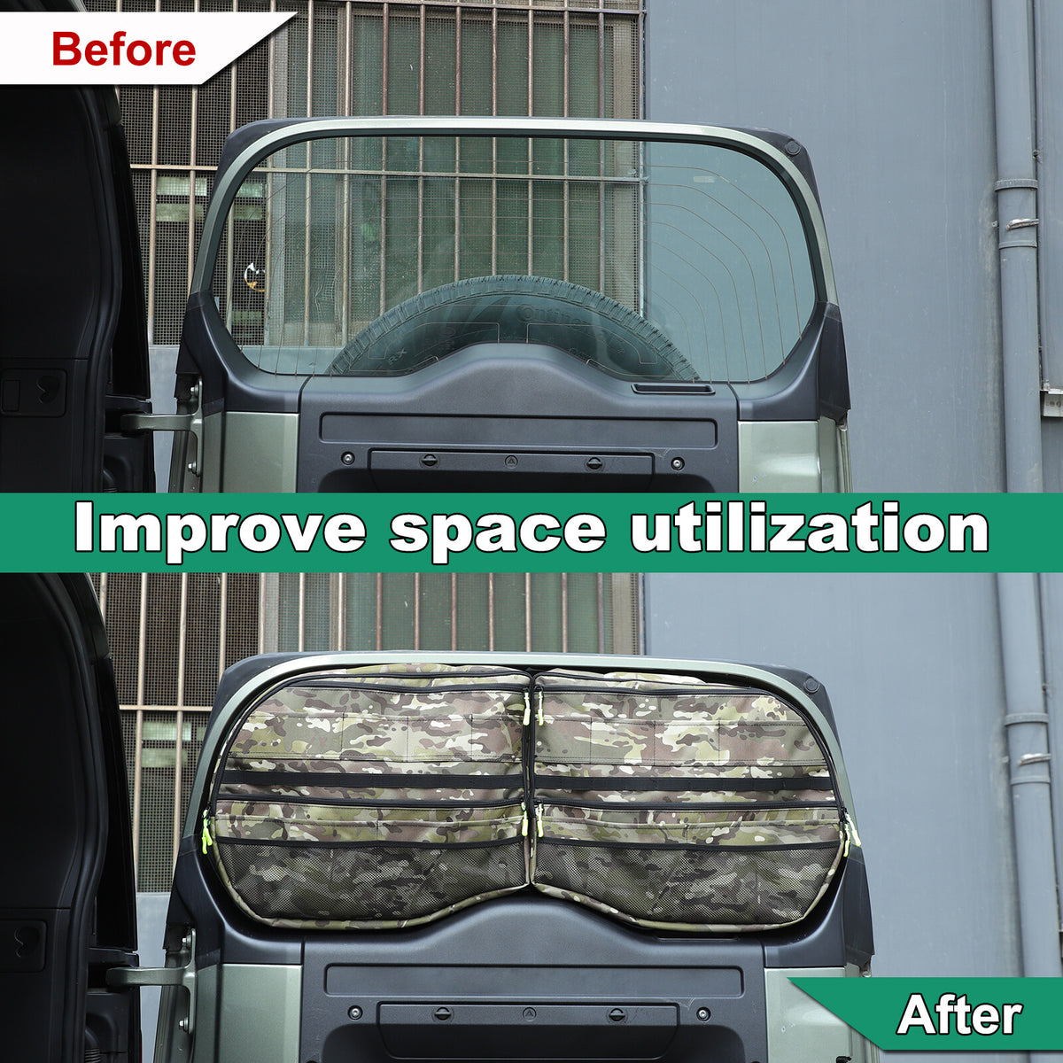 Camouflage Tailgate Trunk Window Storage Box Tray for LR Defender L663 2020+ 8