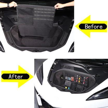 Center Console Seat Frunk Rear Trunk Storage Bag Tray For Corvette C8 20-26 89