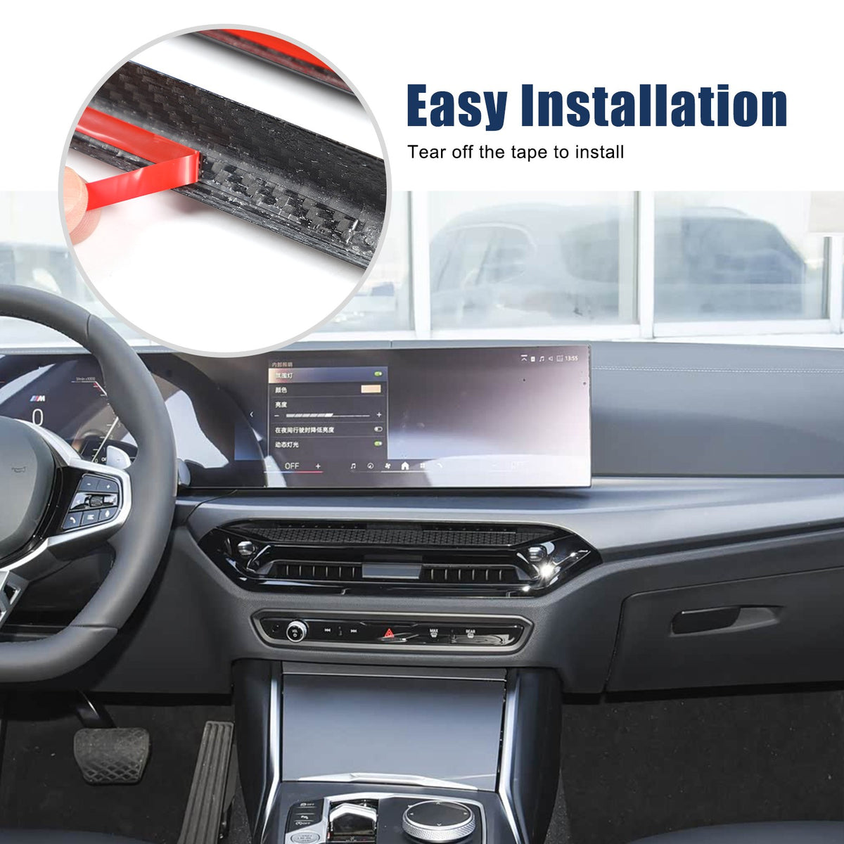 Real Carbon Fiber Center Console Air Vent Trim For BMW 3 4 G20 330i 430i 2025+ 3