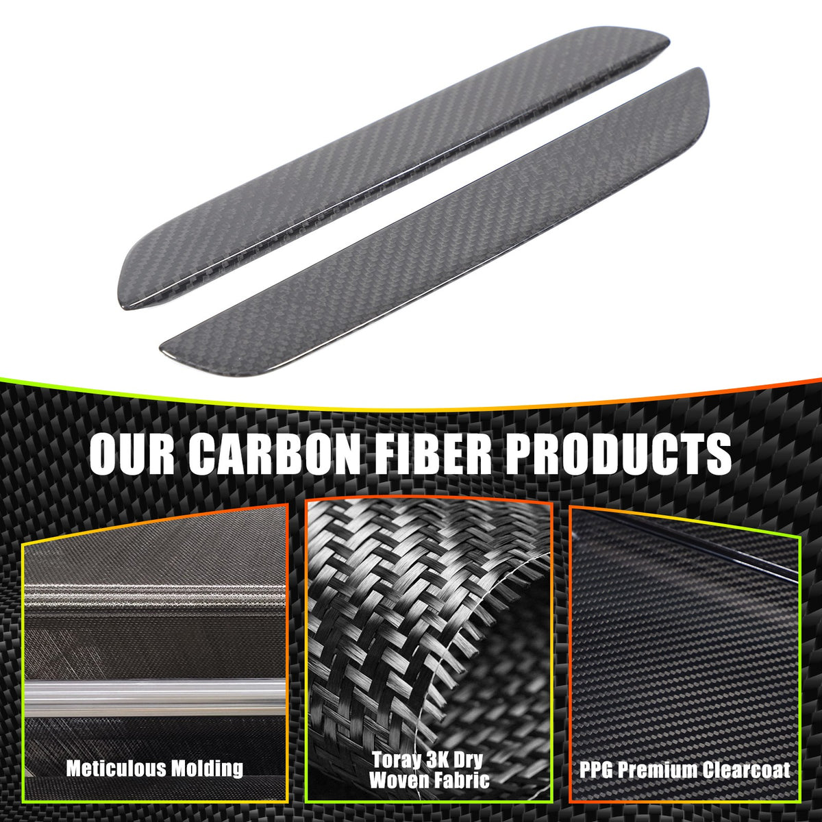 Real Carbon Fiber Exterior Door Handle Trim For BMW 2 Series Coupe G42 2022+ 3