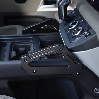 Black Alloy Door Pull Handle Armrest Panel Cover trim For LR Defender 2020-24 3