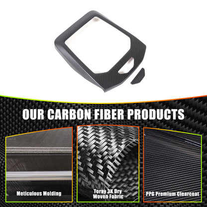 Matte Carbon Fiber Console Gear Panel Trim Cover For BMW 5 Series G60 i5 2024+ 12