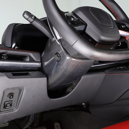 Real Carbon fiber Steering Wheel Upper & Lower Base Cover For Corvette C8 20-26 9
