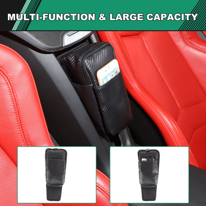 Carbon Fiber Pattern Rear Seat Center Storage Bag For Corvette C8 2020+ 17