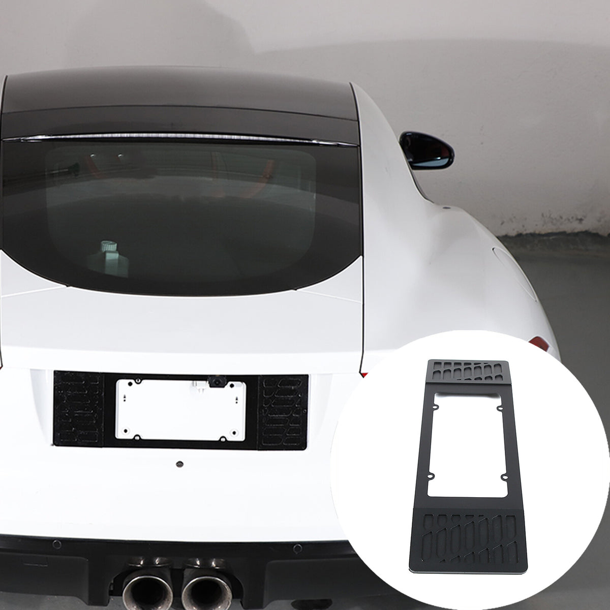 Rear license plate Black Auminum Alloy filler Frame For Jaguar F-TYPE 2013-24 US 7