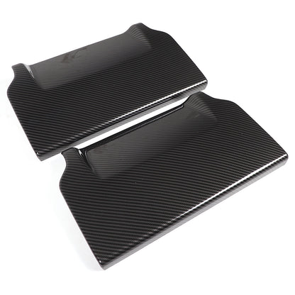 ABS Carbon Fiber Seat Back Anti-kick Panel Trim Cover For Range Rover Vogue 18+ 9