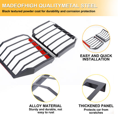 Steel Alloy Rear Tail Light Lamp Cover Trim For Toyota Land Cruiser LC250 24+ 13