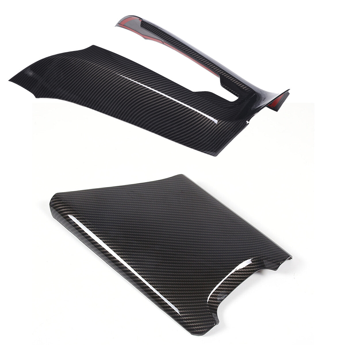 ABS Carbon Fiber Armrest & Waterfall Wireless Charger Cover For Corvette C8 20+ 1