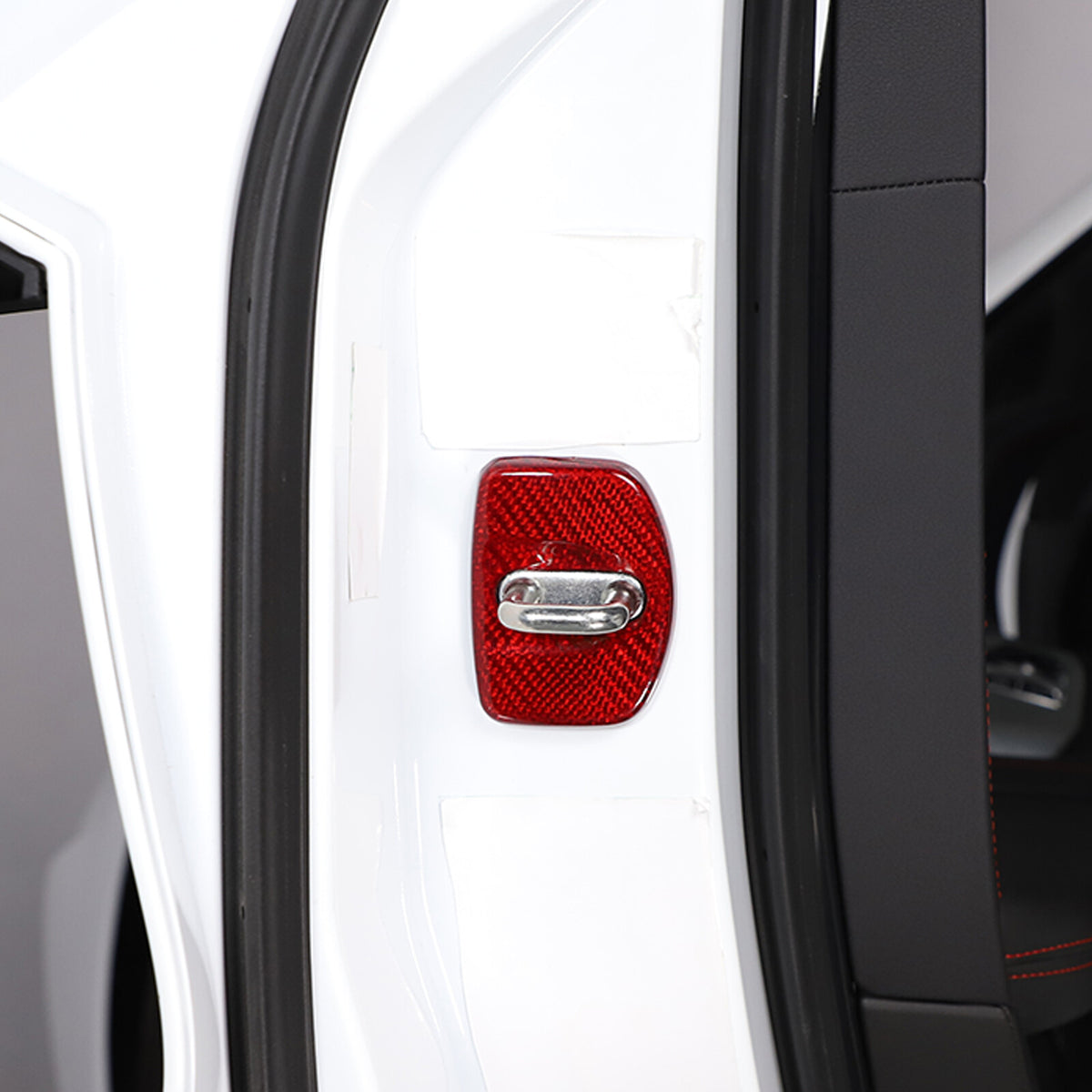 Red Real Carbon Fiber Full Interior Set Decor Trim Kit for Corvette C8 20-25 - Styles 36-40 36