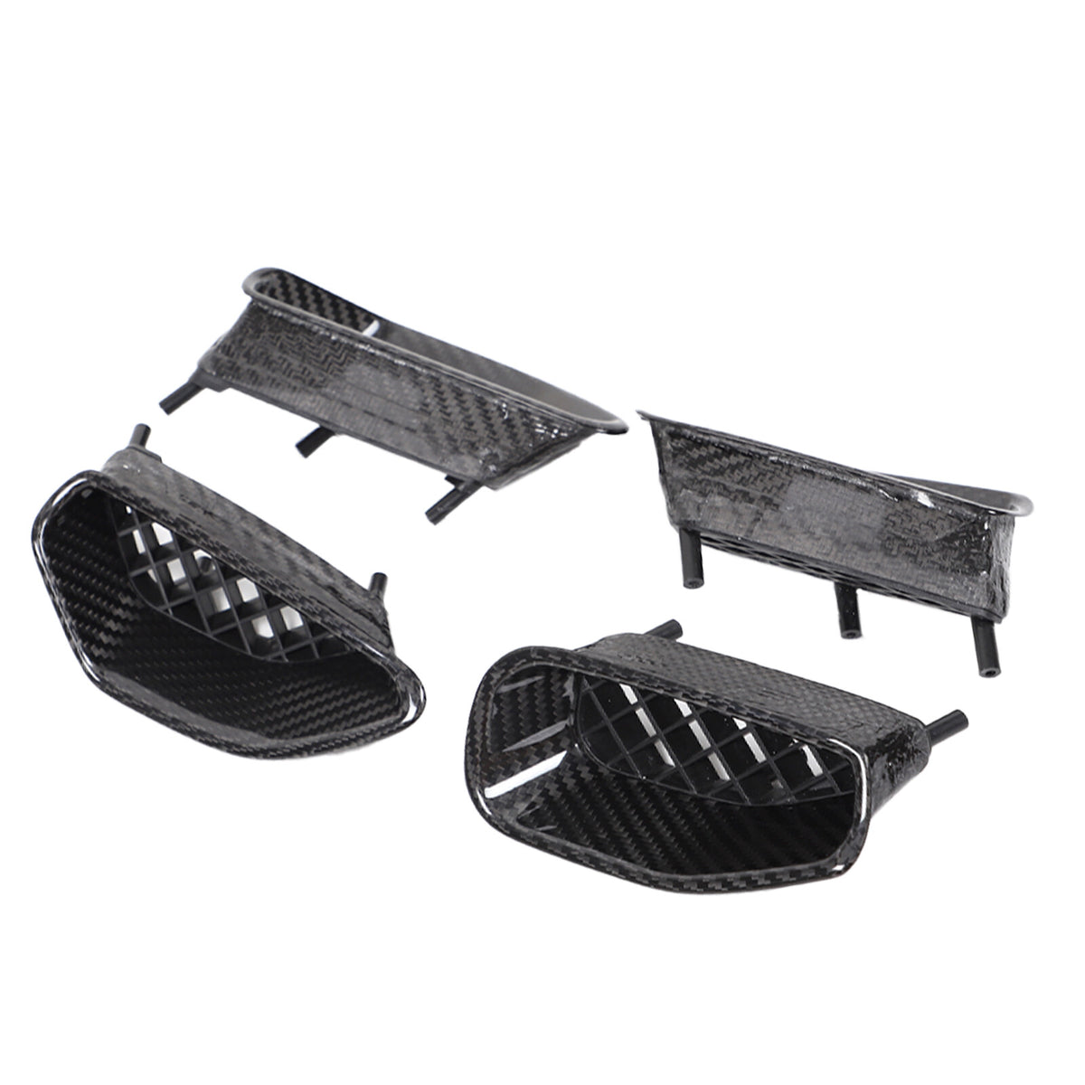 Real Dry Carbon Fiber Side Air Outlet Fender Trim For Corvette C6 ZR1 2009-2013 17