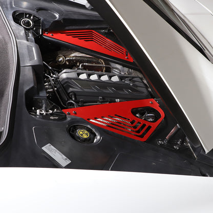 Aluminum Alloy Exterior Hood Engine License Plate Trim For Corvette C8 2020+ US - Variants 21-25 32