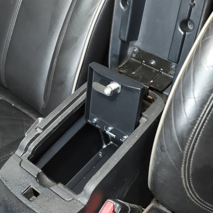 Steel Center Console Safe GUN Storage Lock Box W/ Tray For Hummer H3 2005-2009 8