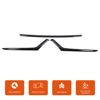 Glossy Black ABS Front Hood Trim Strip Trim For Toyota Grand Highlander 2024+ US 4