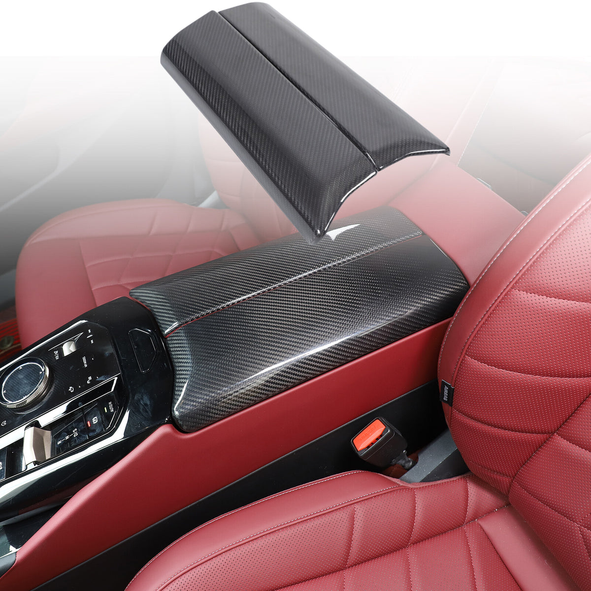 Real Carbon Fiber Center Console Armrest Box Cover Trim For BMW 5 Series G60 24+ 2