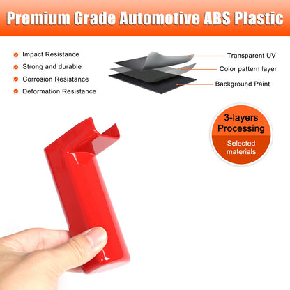 Sport Red ABS Inner Interior Door Handle Cover Trim For Hummer H2 2003-2007 US 3