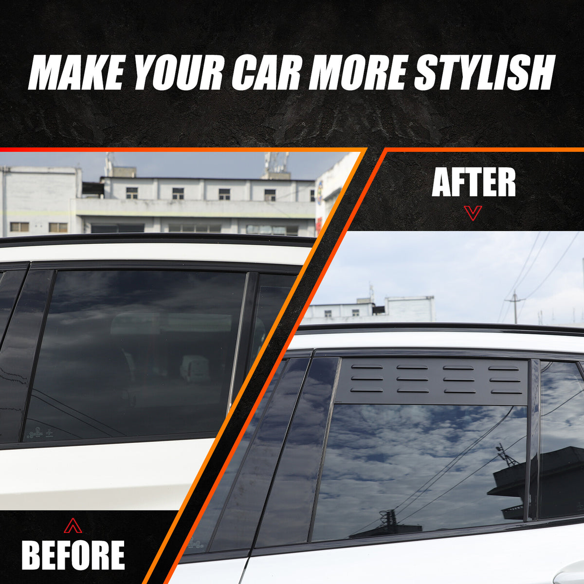 Aluminum Alloy Rear Window Louver Shutter Cover Trim For BMW X3 G01 2018+ 20