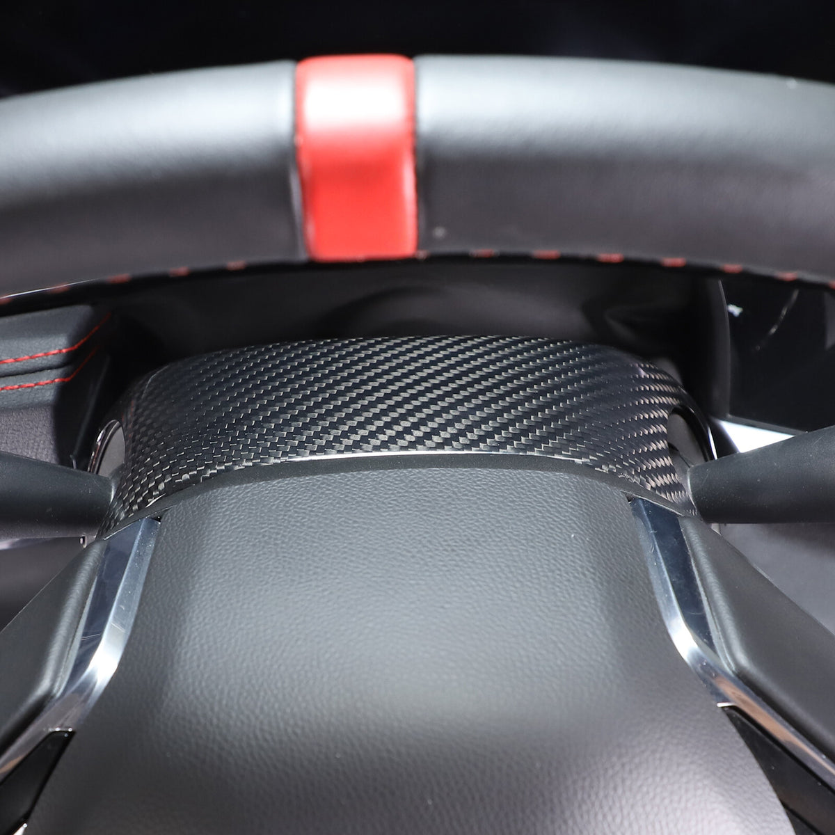 Dry Real Carbon fiber Steering Wheel Base Trim Cover For Corvette C8 Z06 20+ US 9