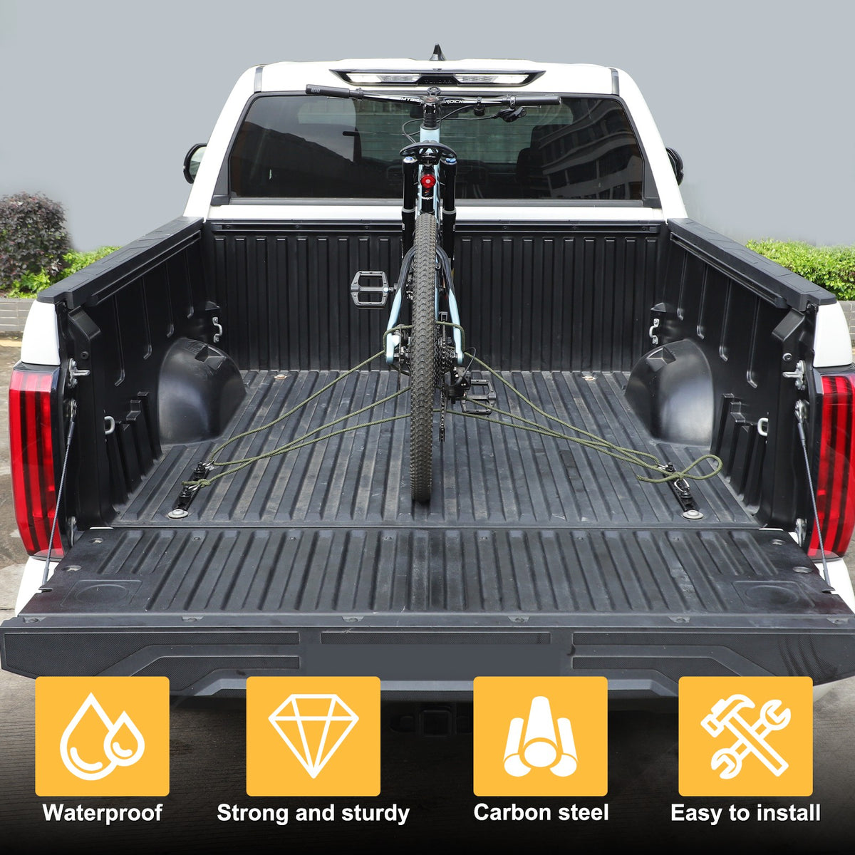 Rear Bed Side Expansion Slide Rails Bed Tie-Down Rails For Toyota Tundra 22+ US 19