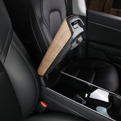 ABS Wood Center Console Armrest Box Panel Trim Cover For Tesla Model 3 17-21 US 11