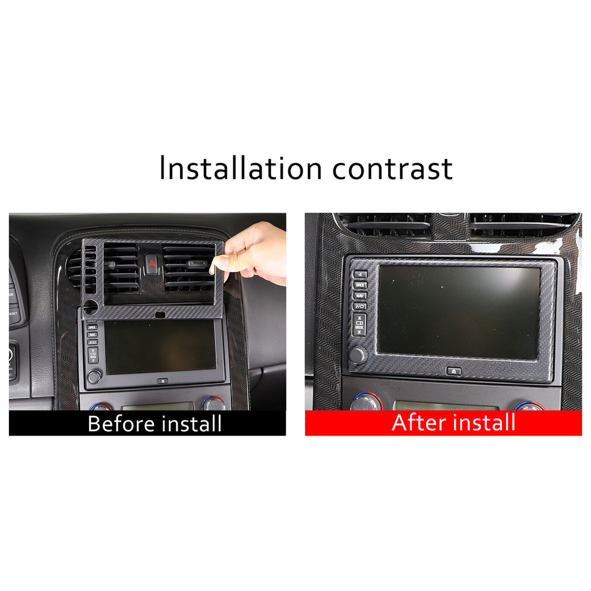 Matte Carbon Fiber Center Navigation Screen Trim Cover For Corvette C6 2005-13 4