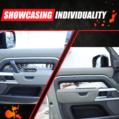 Steel Interior door Panel trim Frame For Land Rover Defender L663 110/130 20-24 13