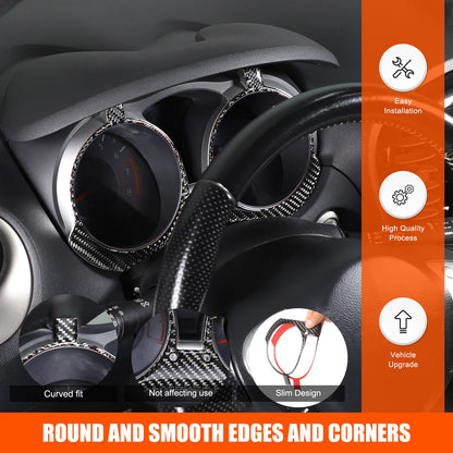 Soft Carbon Fiber Interior Center Console trim Sticker For Nissan Juke 2011-2019 117