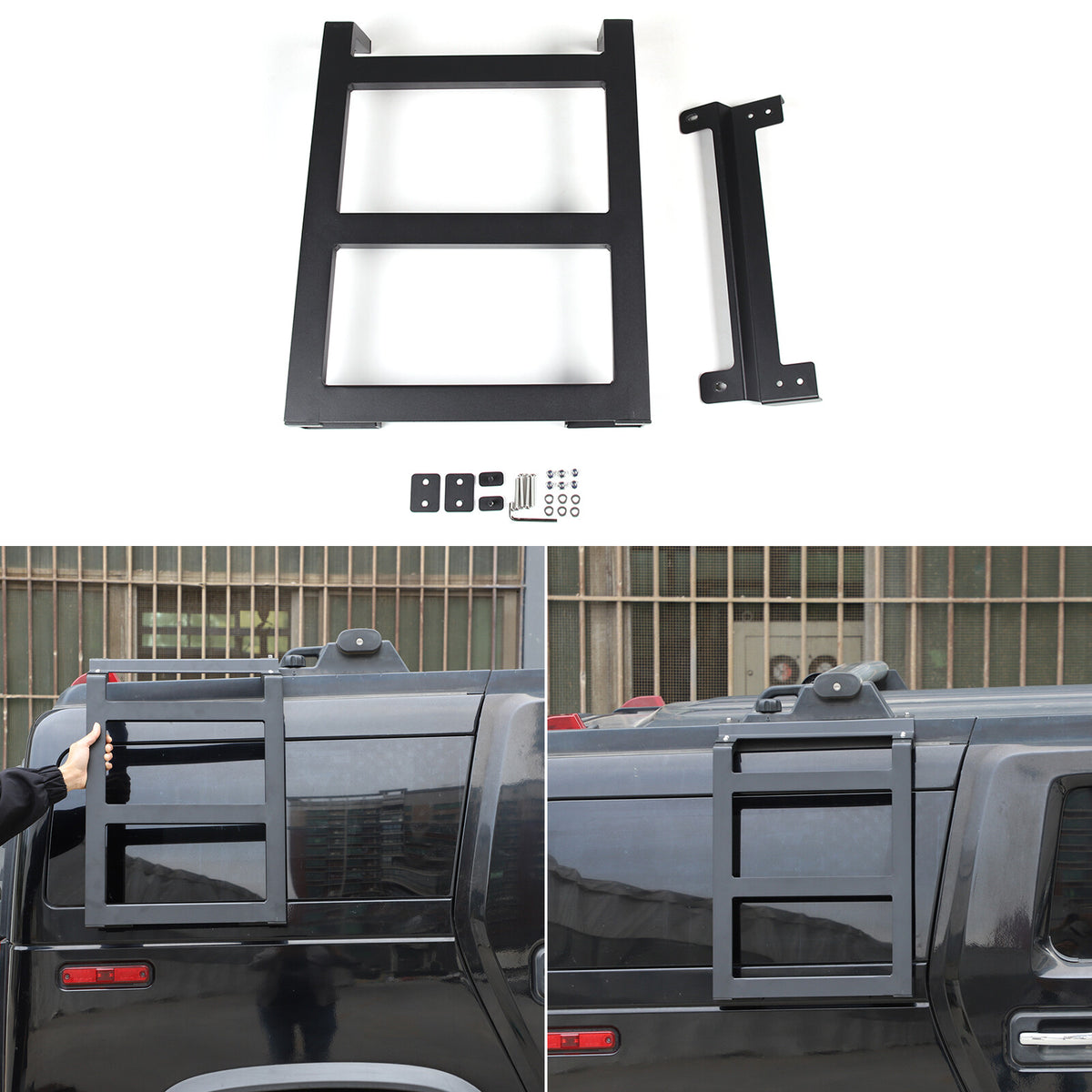 Back Rear Roof Ladder Tailgate Left & Right Side Rack For Hummer H2 03-09 14